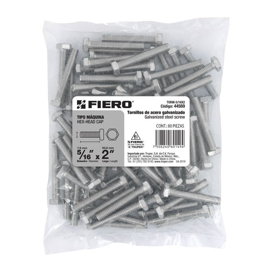 Tornillos tipo maquina 5/16 x 2
