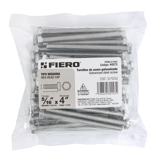 Tornillos tipo maquina 5/16 x 4