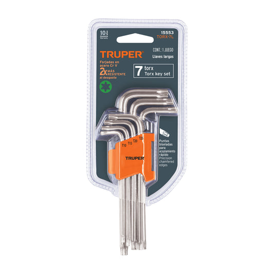Juego 7 Llaves Torx Largas con Organizador