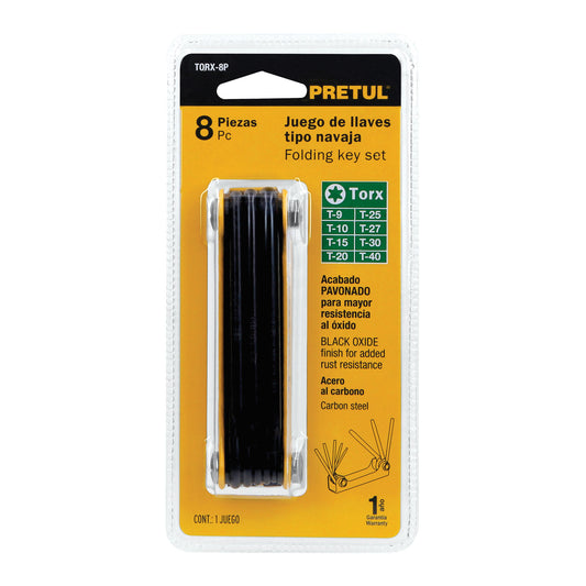 Juego 8 Llaves Torx Navaja Métrico Lámina