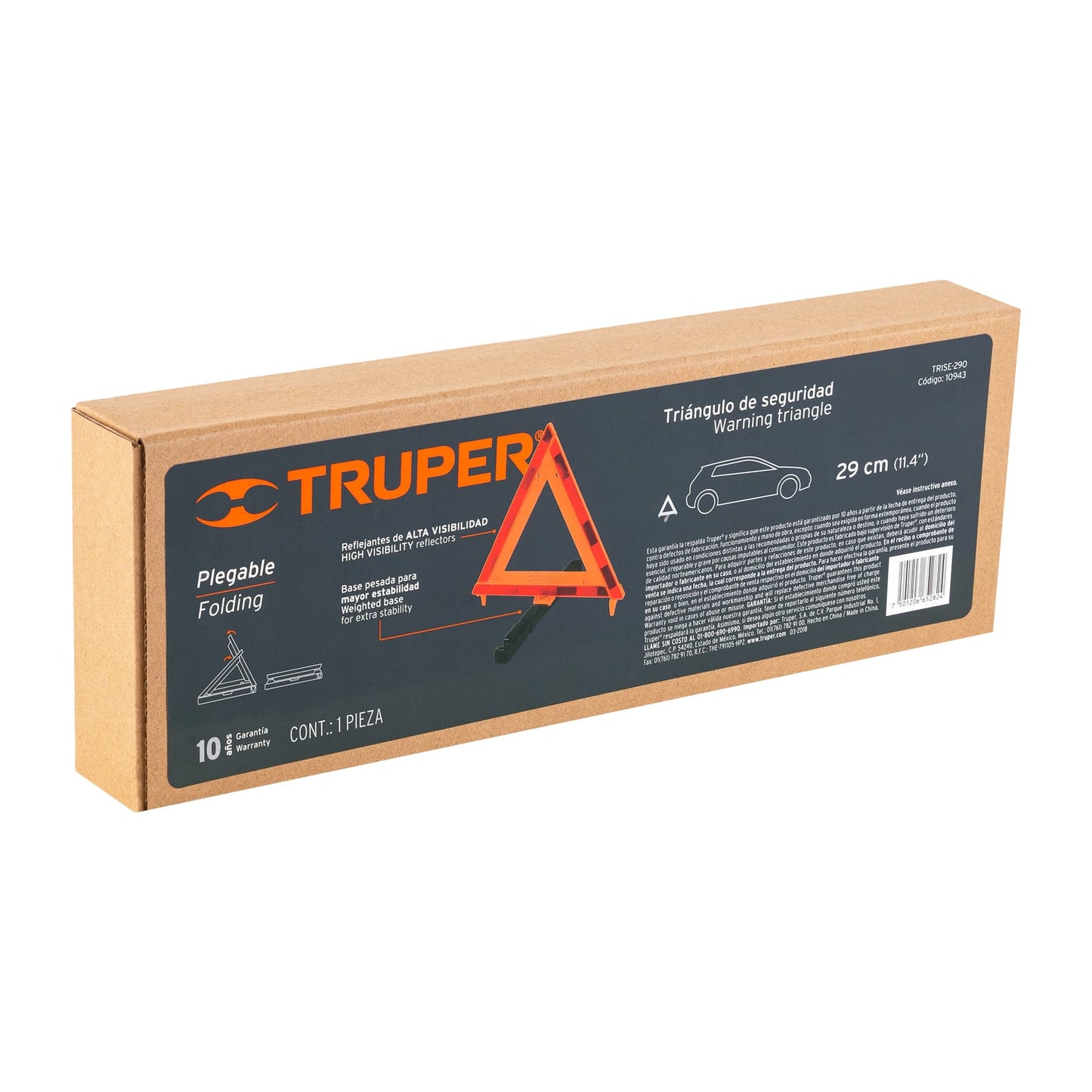 Triángulo de seguridad de 29 cm