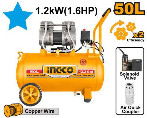 Compresor de Aire Libre de Aceite 50 L 120 V