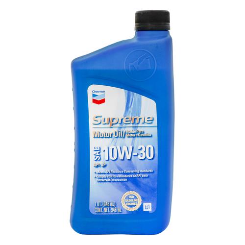 Chevron Supreme Aceite para Motor a Gasolina SAE 10W-30 12 Unidades / 946 ml
