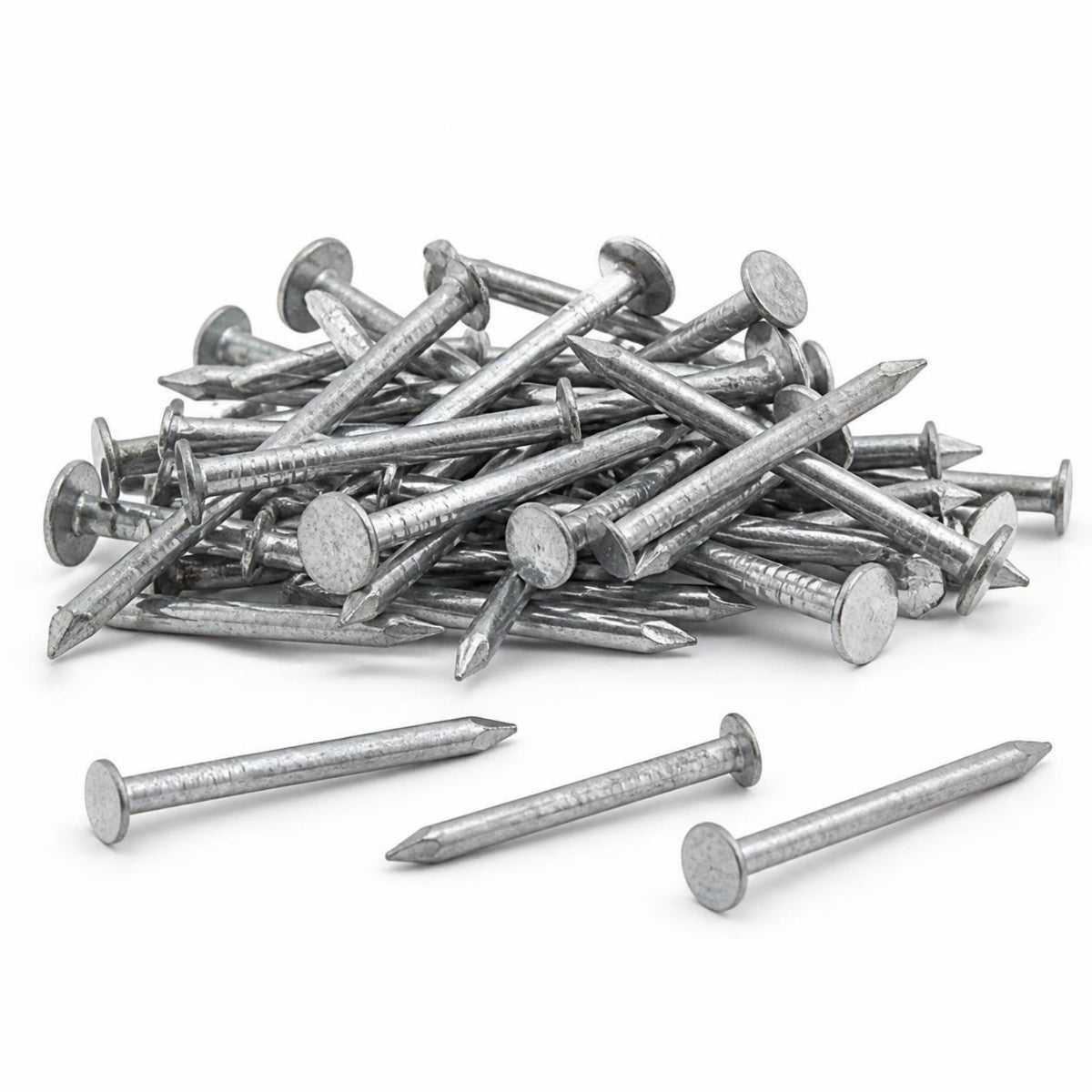 Clavo galvanizado para lámina de 2-1/2 pulg — producto sobre fondo blanco
