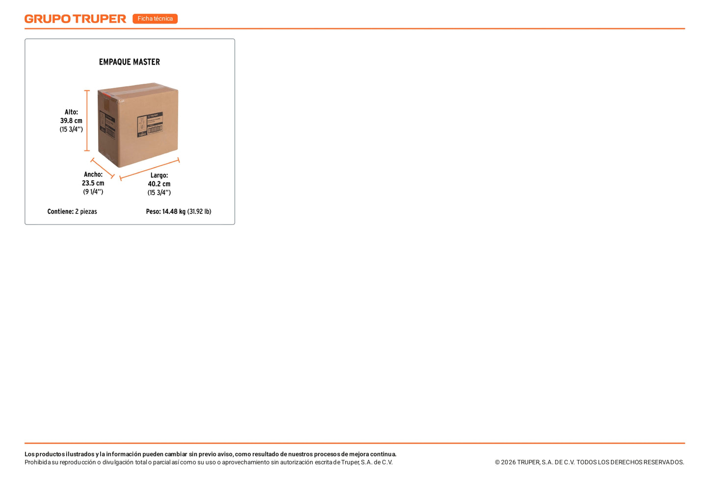 Caja 2 torres de 3 toneladas