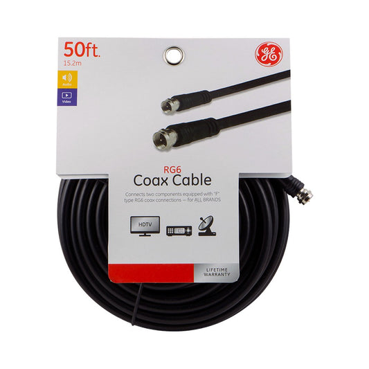 Cable coaxial 15 mts negro