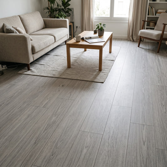 Imagen ilustrativa de Piso SPC Click Roble Claro S010 instalado
