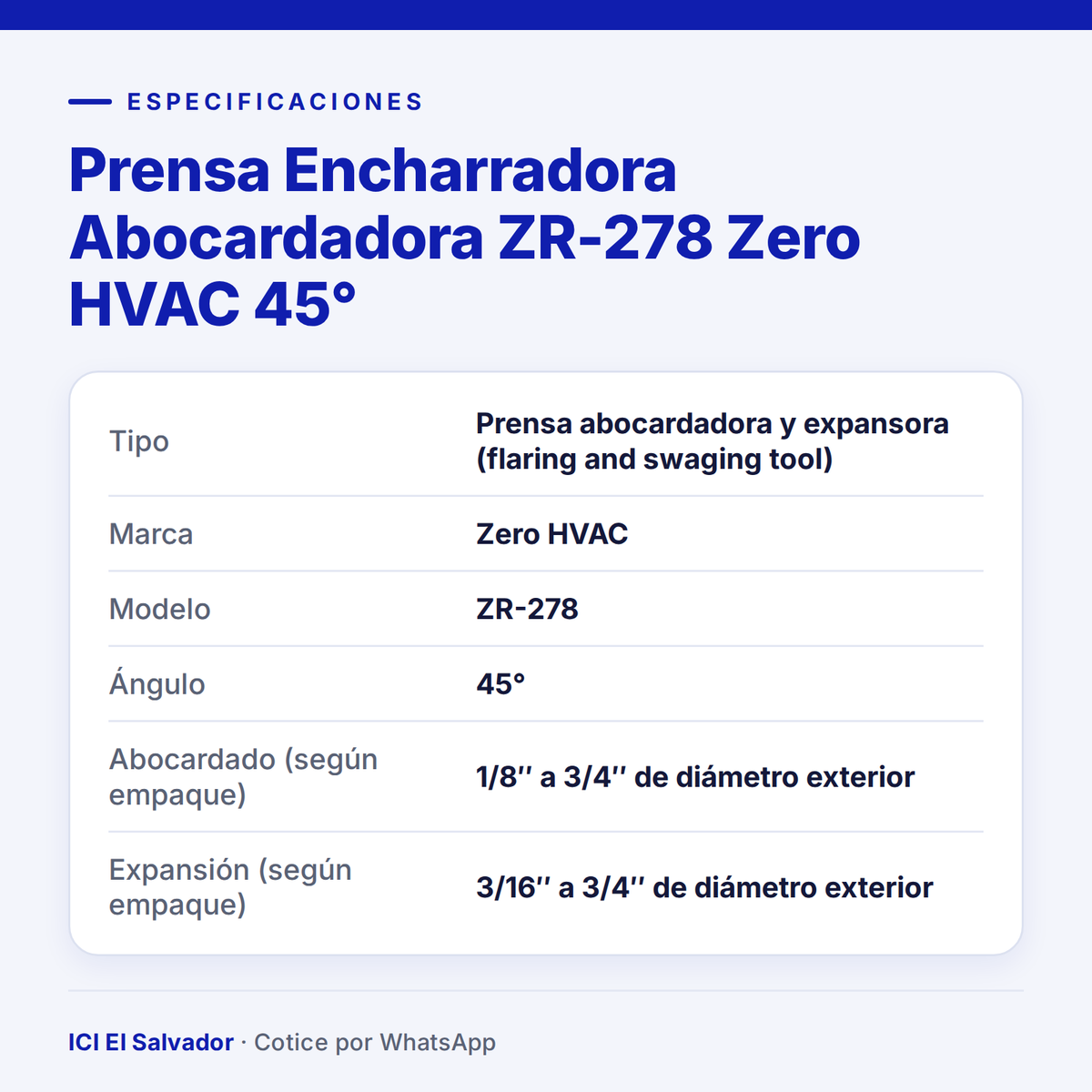 Ficha de especificaciones: prensa encharradora ZR-278