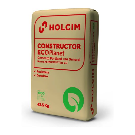 Cemento Holcim Constructor Eco Planet bolsa 42.5 kg, cemento Portland uso general ASTM C1157 Tipo GU