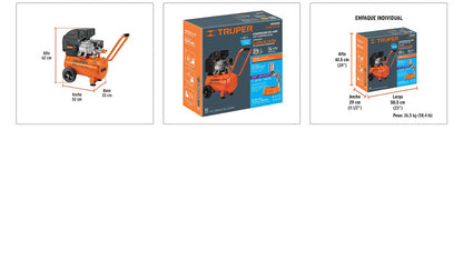 Kit compresor 25 L manguera y pistola