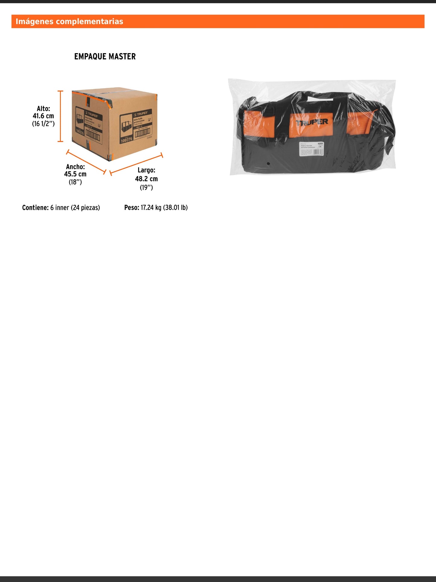 Maleta portaherramientas de 36 cm