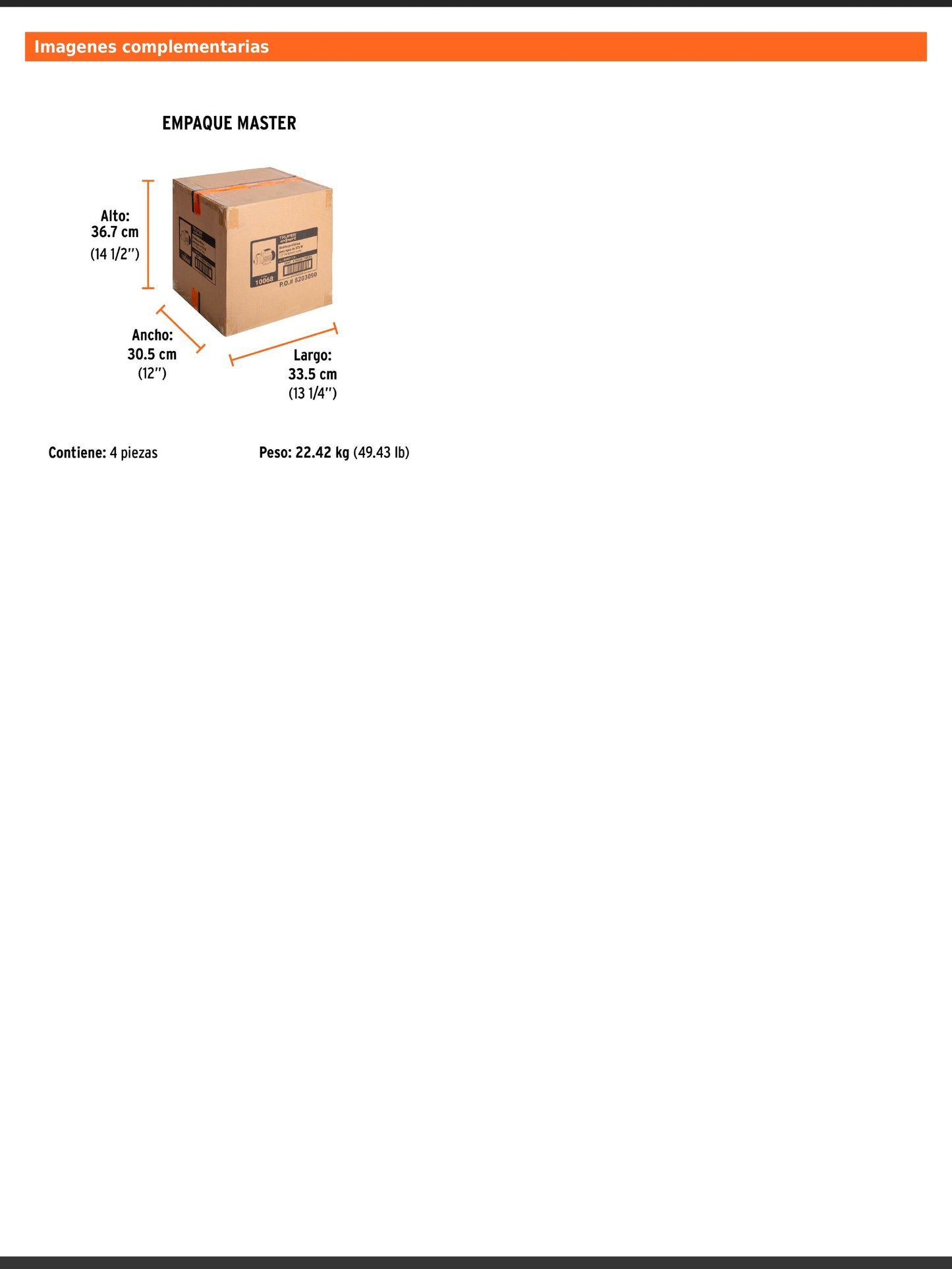 Bomba periférica de 1/2 HP agrícola