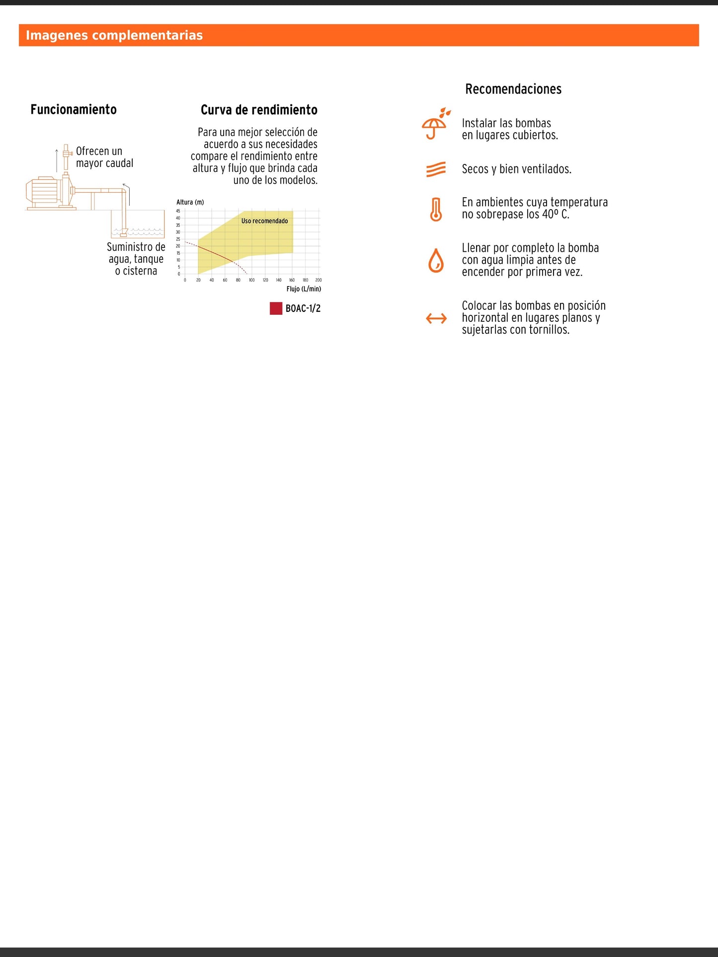 Bomba centrífuga de 1/2 HP modelo europeo