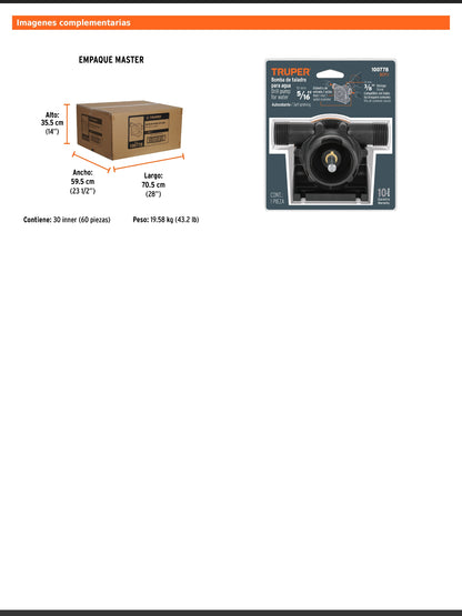Bomba autocebante para uso con taladro