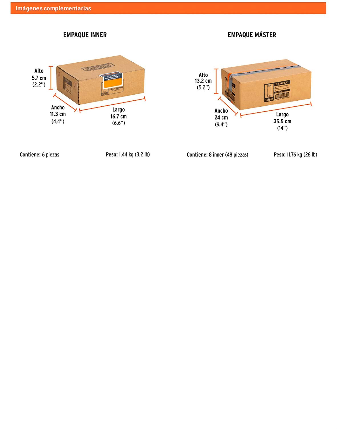 Dado largo 22 mm 6p cuadro 1/2pulg