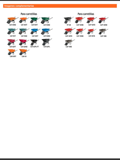 Nariz de bastidor calibre 18 para carretillas