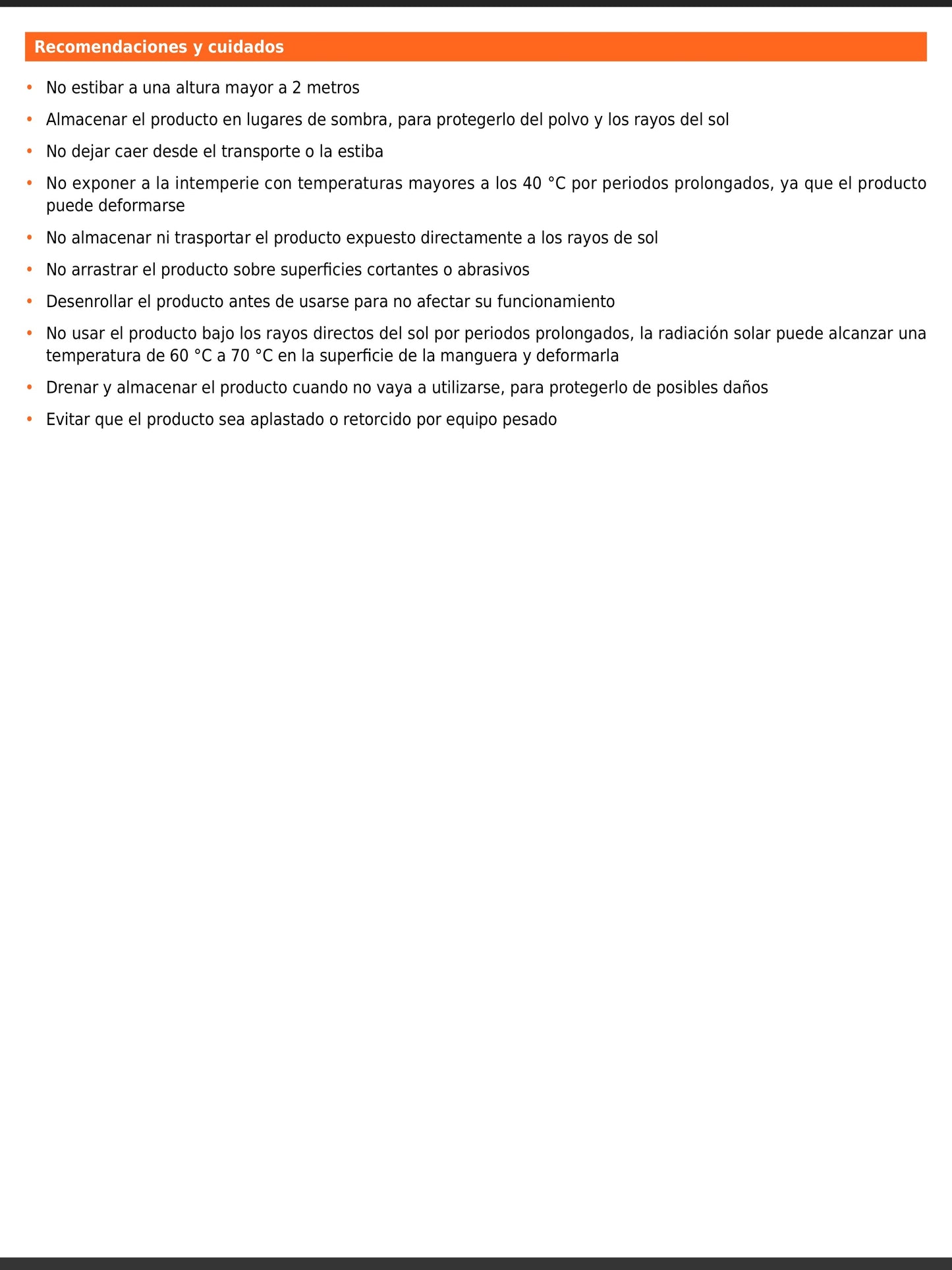 Manguera de succión y descarga de 4 pulgadas para motobomba rollo de 30 m
