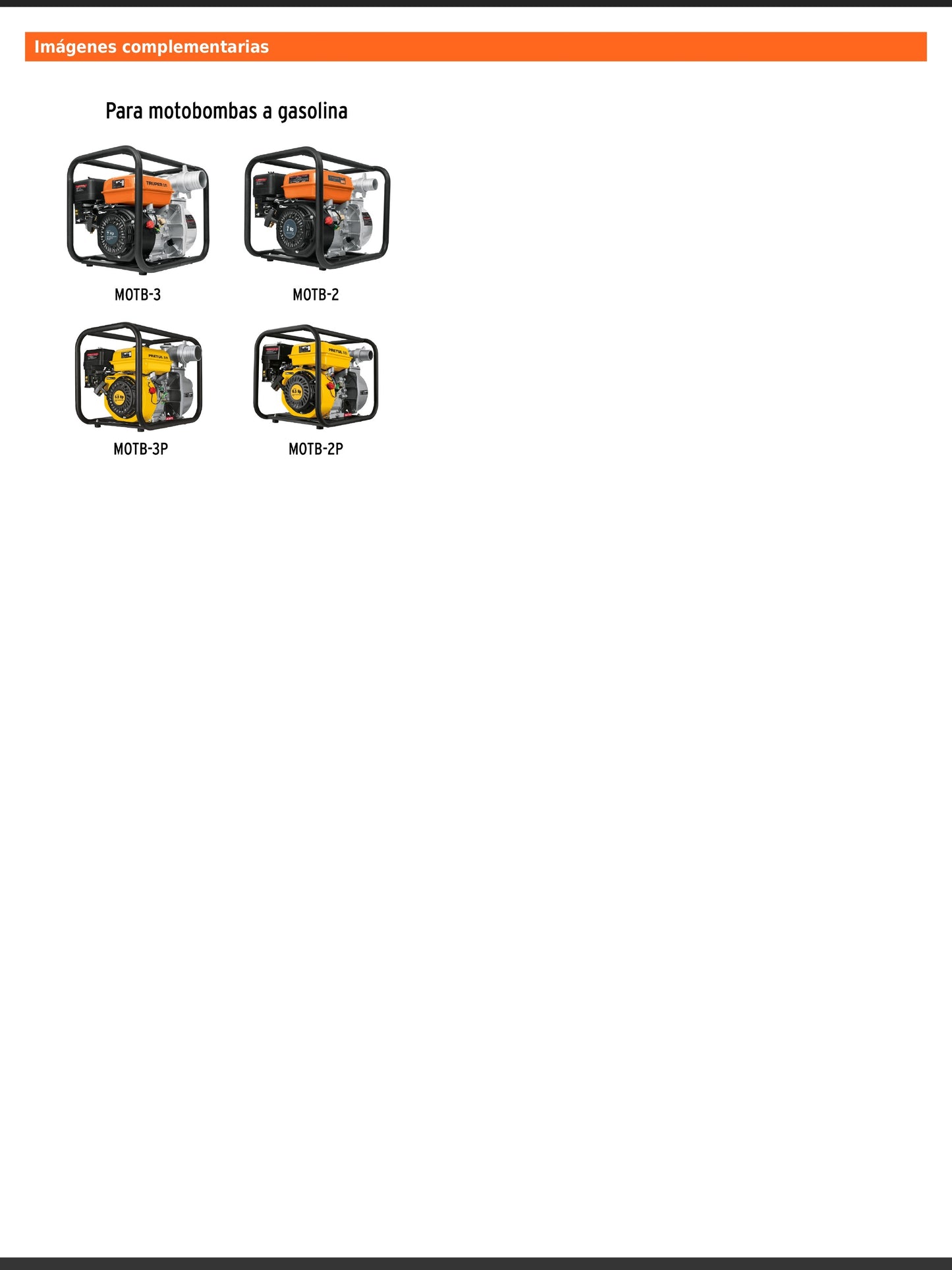 Kit de bayoneta y empaque para motobomba