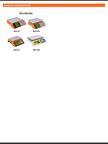 Pata ajustable para báscula electrónica de mesa 40 kg