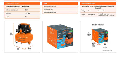 Kit compresor 24 L libre de aceite
