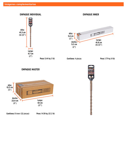 Broca SDS max de 3/4" x 13"