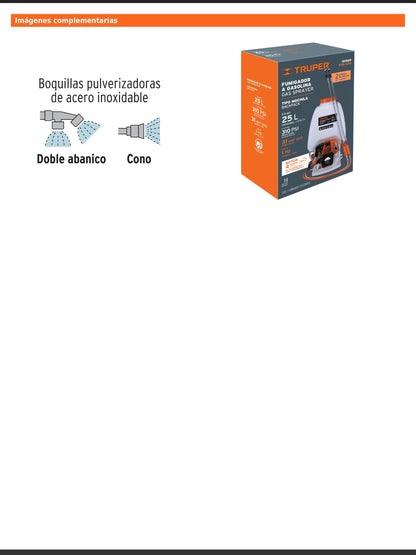 Fumigador de 25 L con motor a gasolina de 4 tiempos