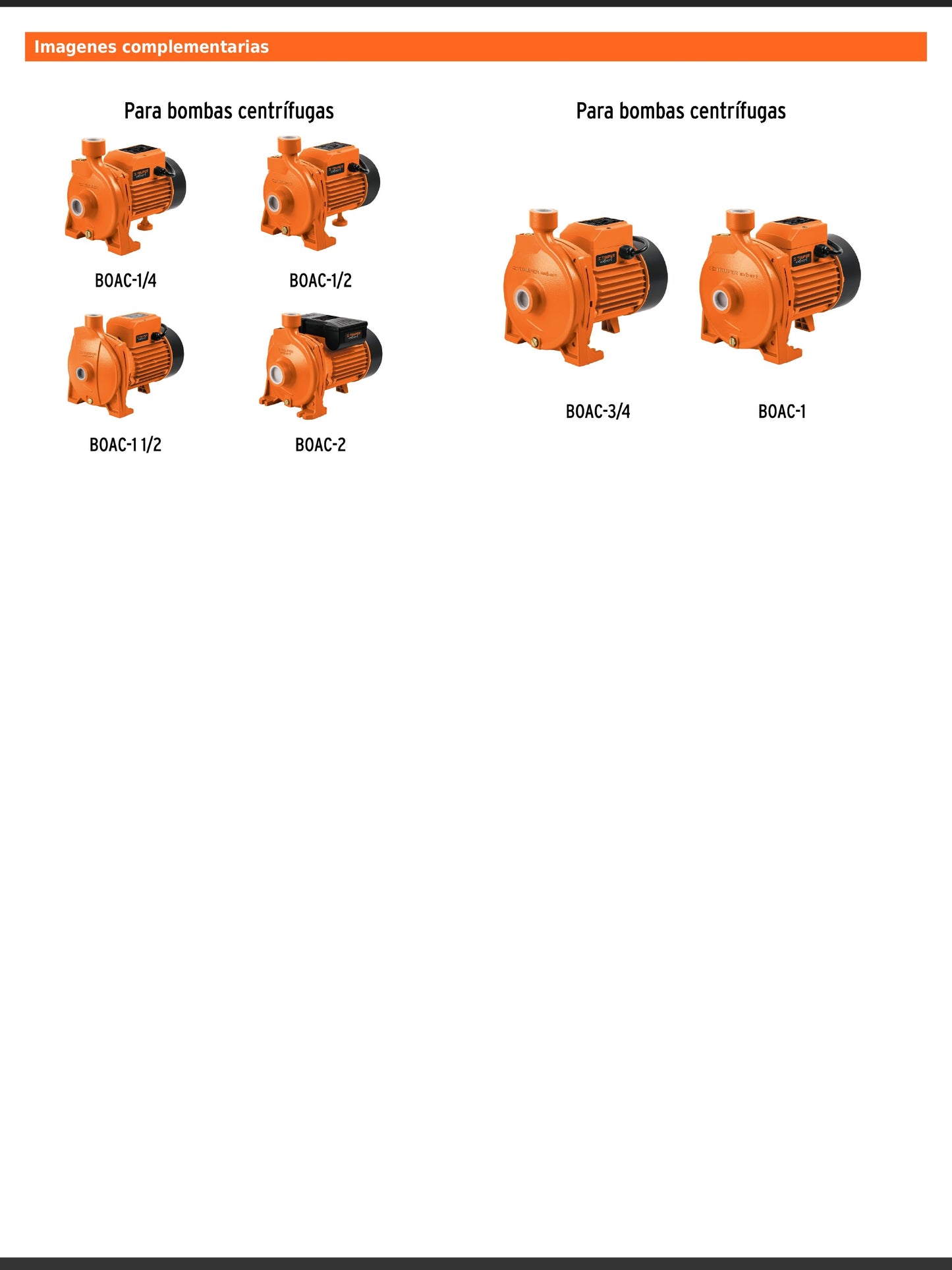 Kit de empaque y tornillo de drenaje para bombas centrífugas Grupo 1