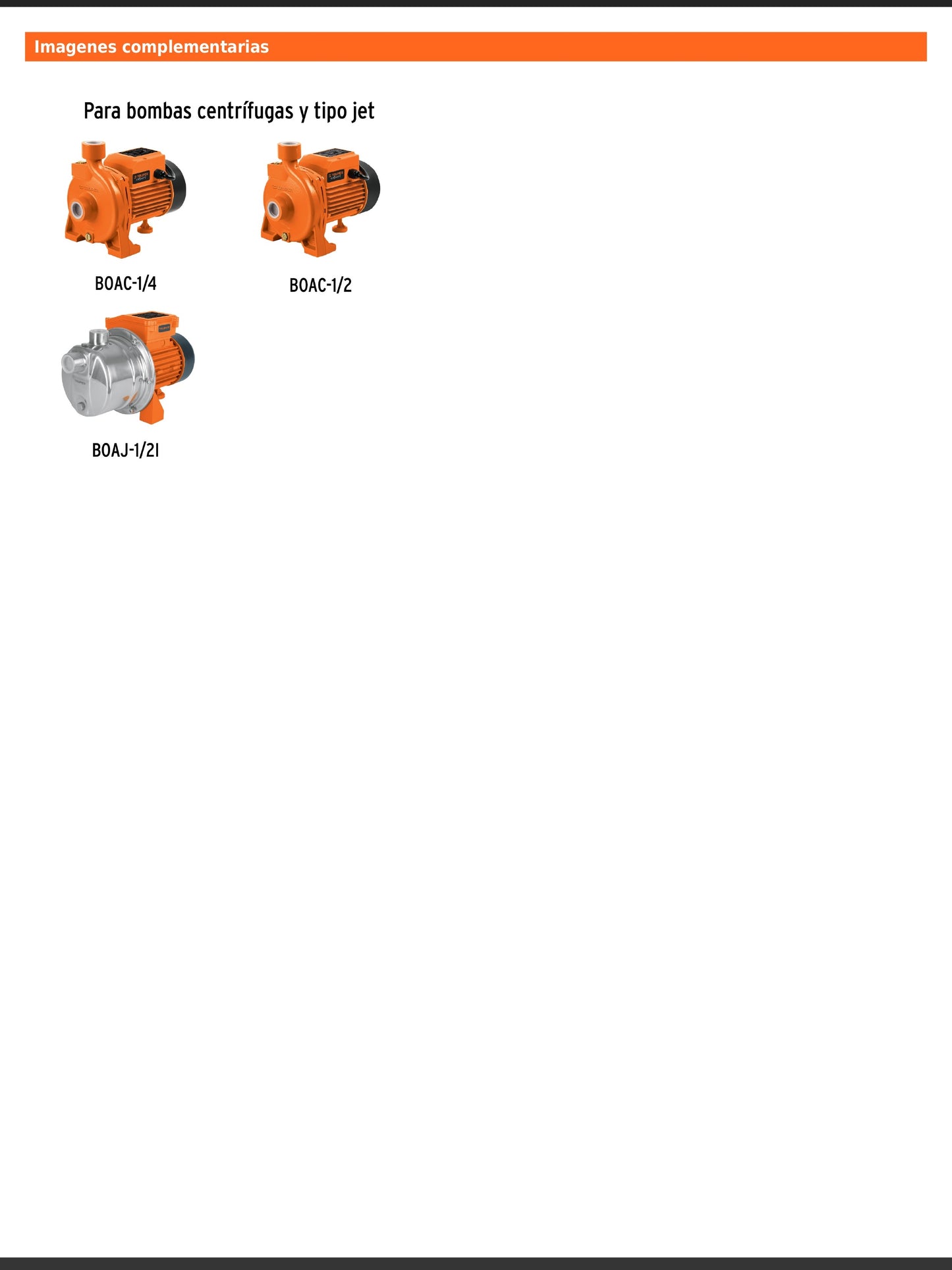 Pata niveladora para bombas BOAC de 1/4 y 1/2 y BOAJ de 1/2 litro