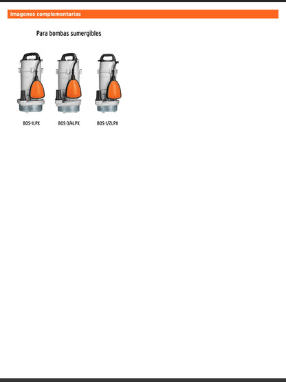 Kit de conector y empaque para bombas sumergibles metálicas