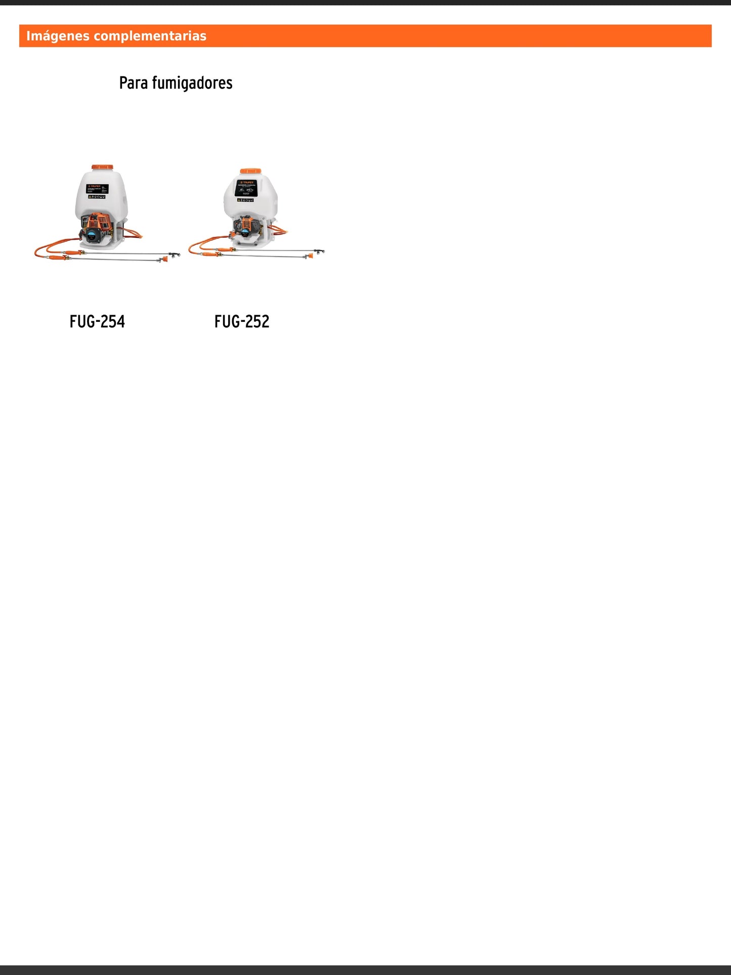 Carburador para fumigador a gasolina modelo FUG 252