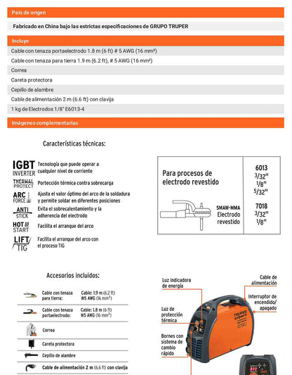 Soldadora inversora 130A de 127V