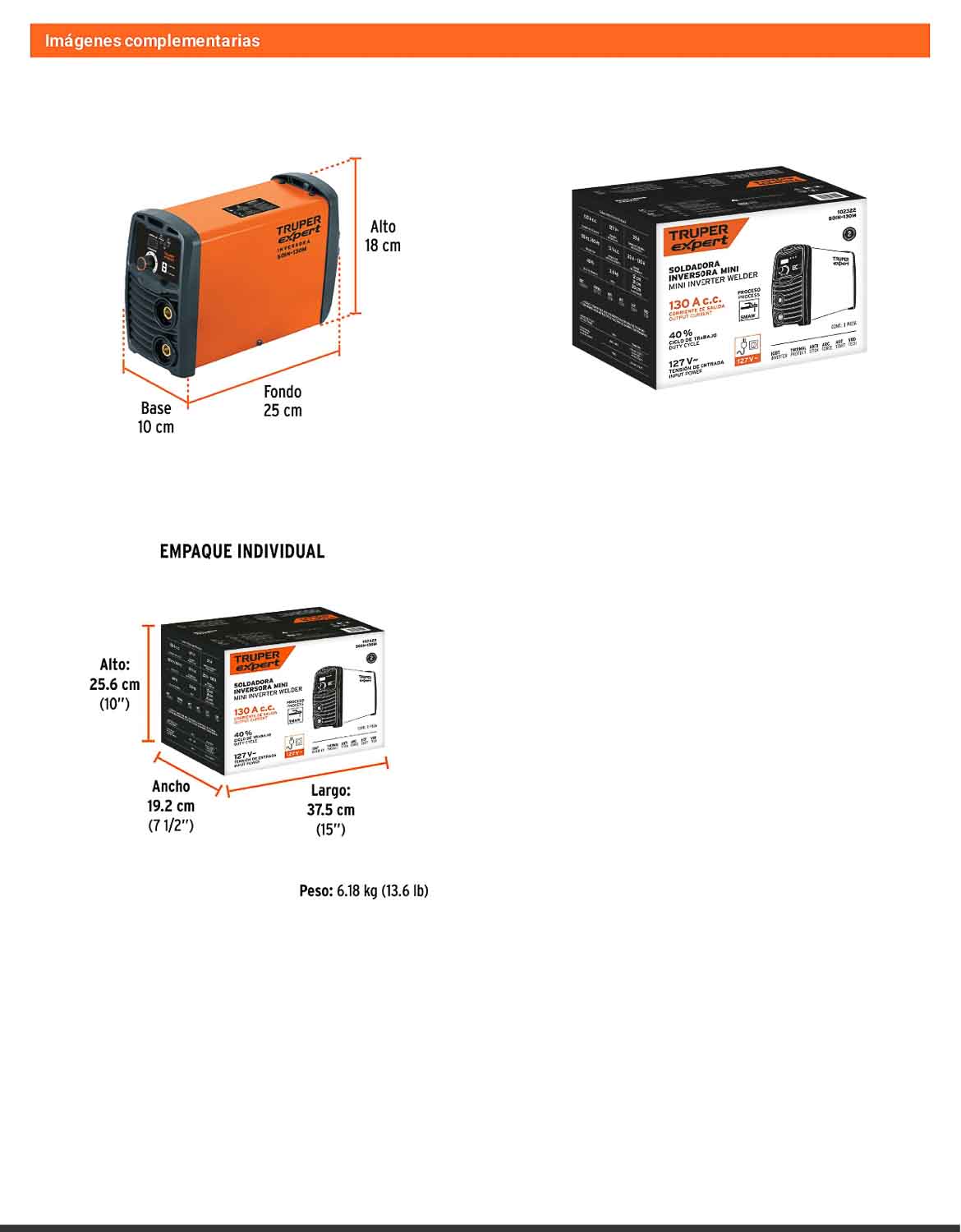 Mini soldadora inversora 130A de 127V