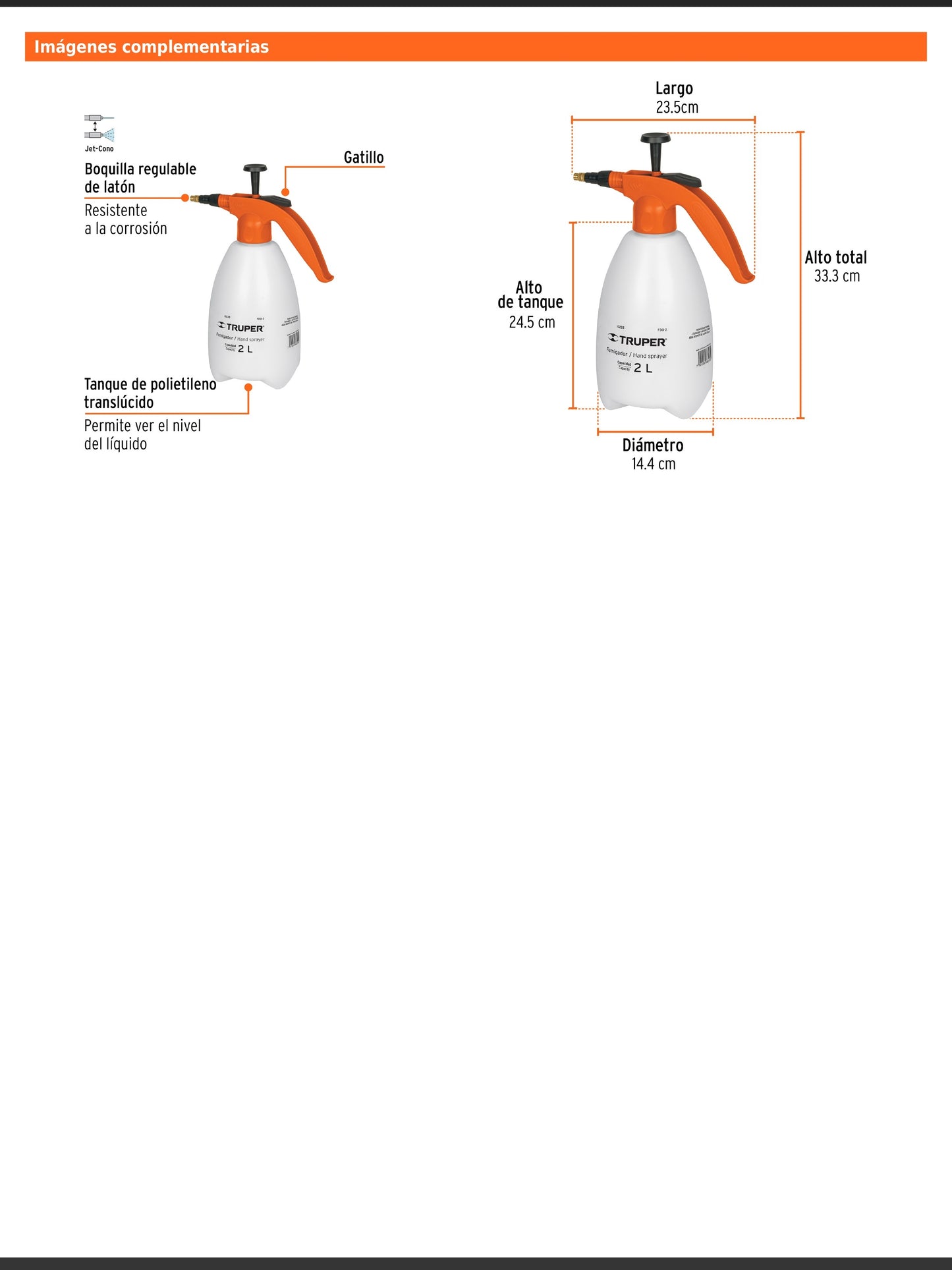 Fumigador doméstico de 2 litros con tanque translúcido