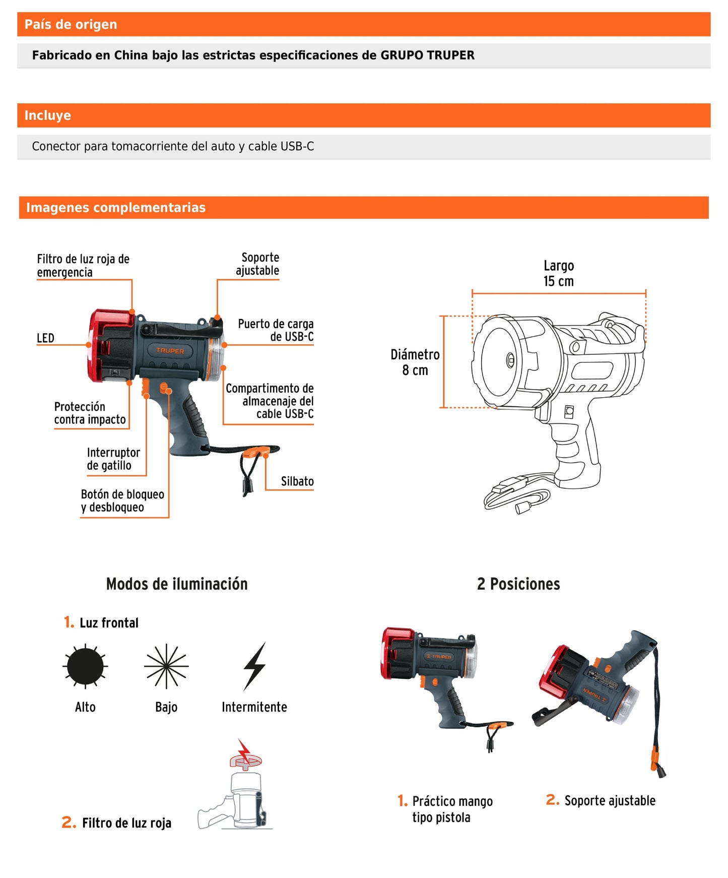 Lámparas plásticas reflectoras con LED