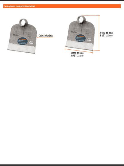 Azadón Centroamericano de 2.0 lb sin mango