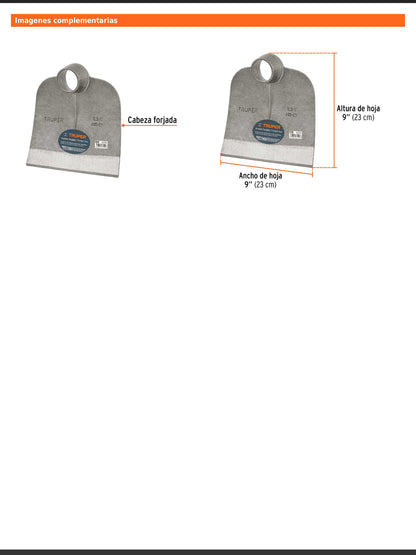 Azadón Centroamericano de 2.5 lb sin mango