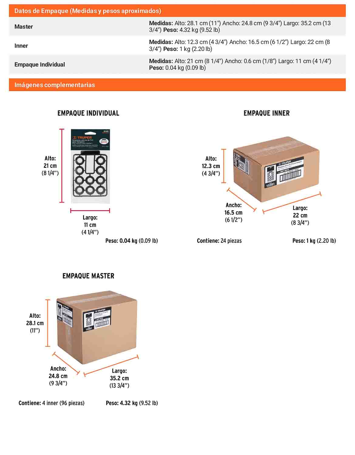 Bolsa con 10 empaques de PVC antifuga