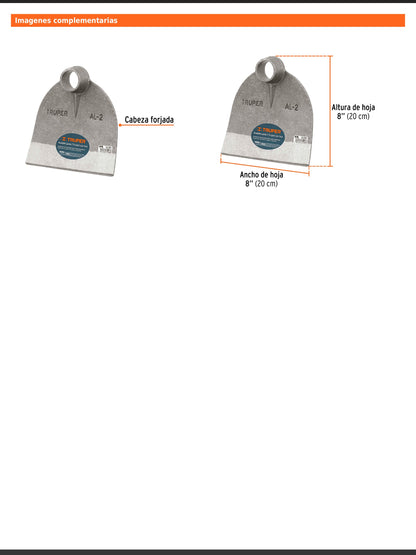 Azadón Lane No. 2 de 2.0 lb sin mango