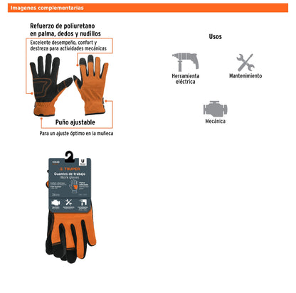 Guantes para mecánico palma reforzada