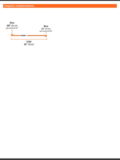 Grifa de dos bocas de 5/8 y 1/2"