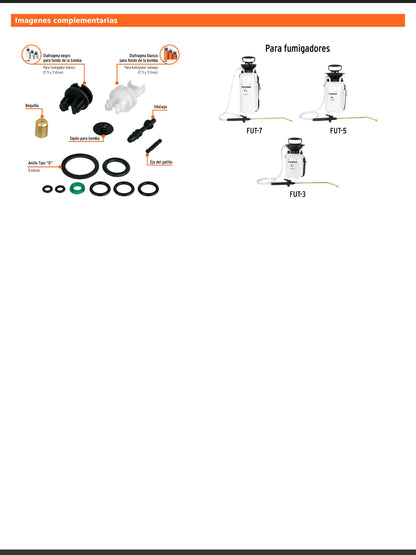 Empaques de repuesto para FUT-3, 5 y 7