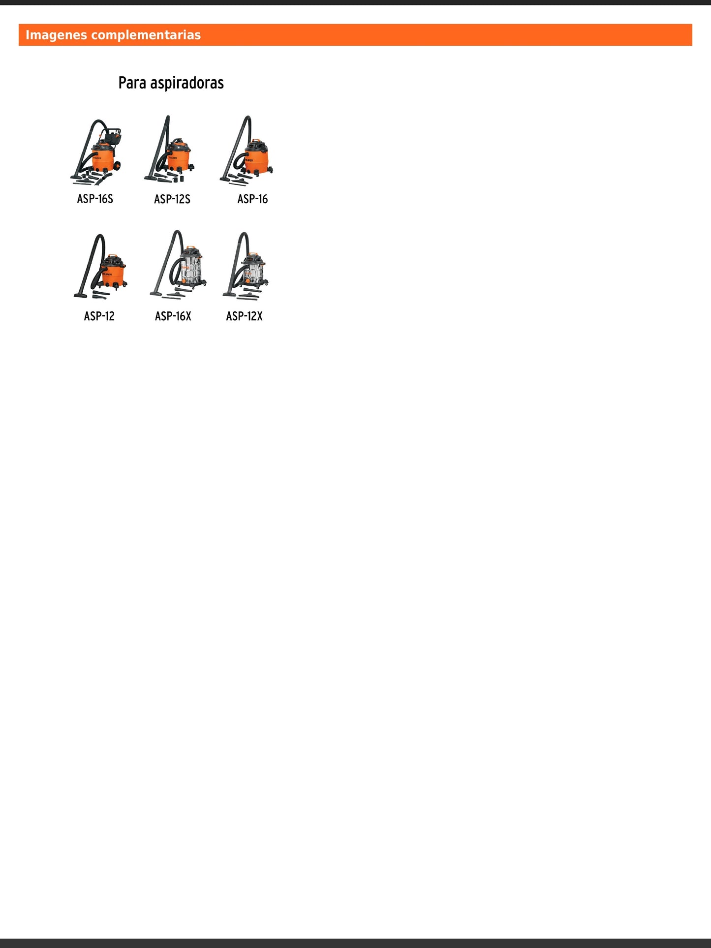 Manguera para aspiradoras de 12 y 16 gal