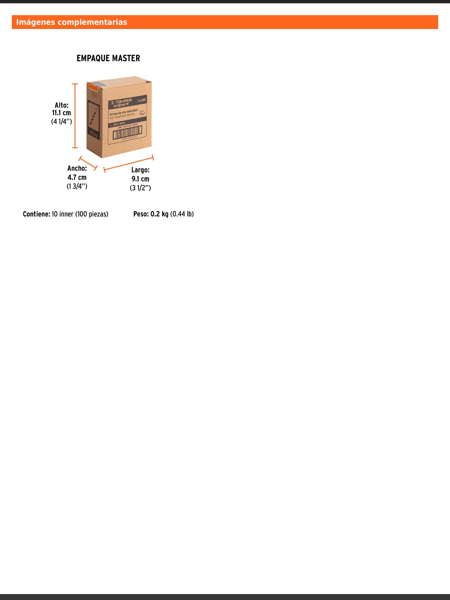 Broca HSS de 5/64 in con punta Split Point