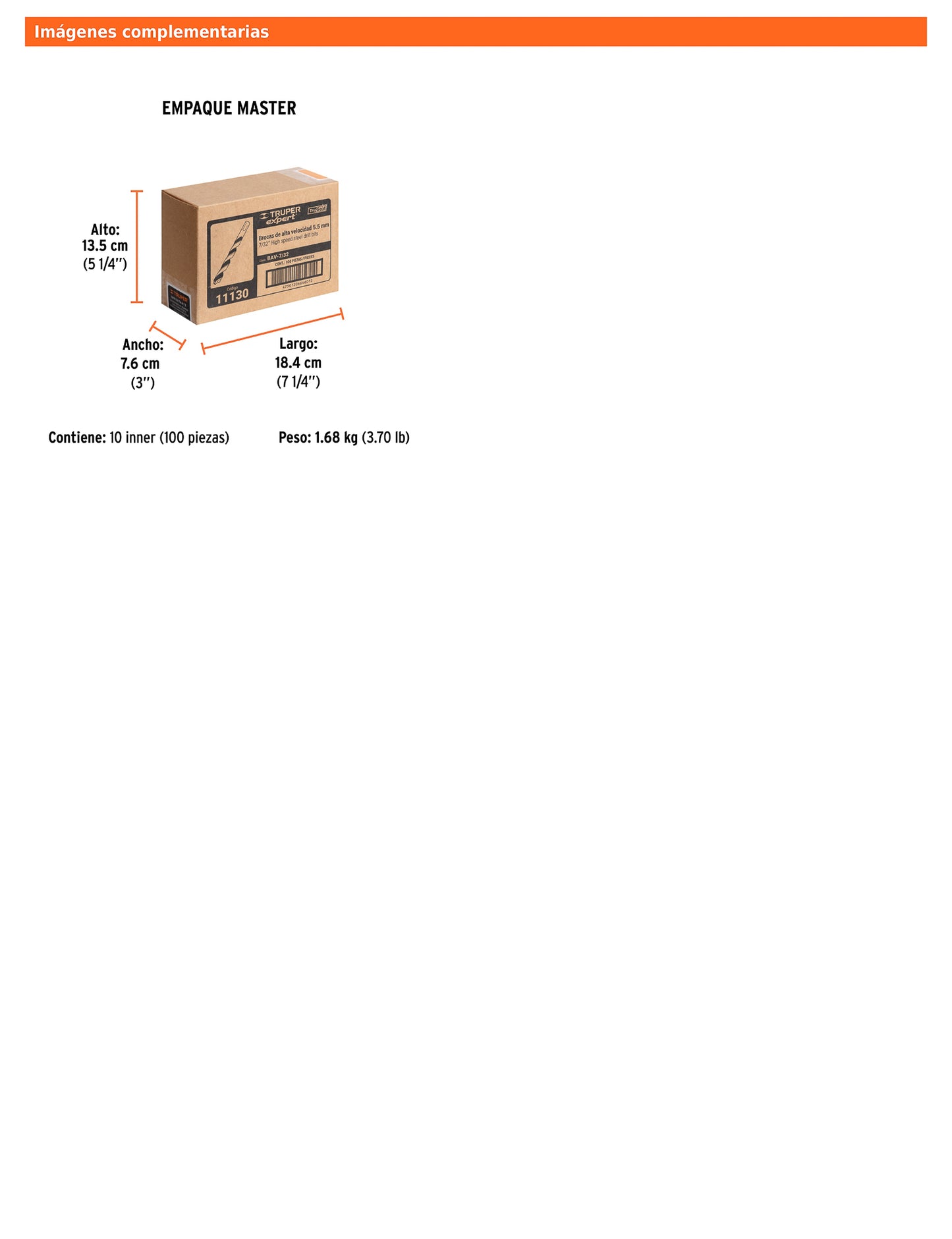 Broca HSS 7/32" Trugold para metal