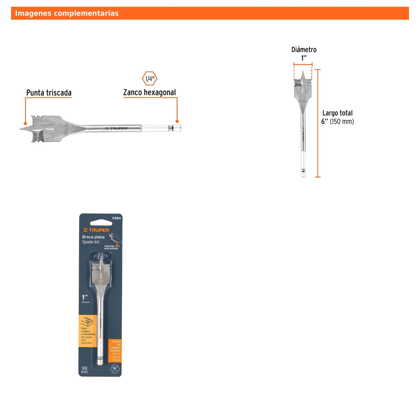 Broca Paleta para Madera