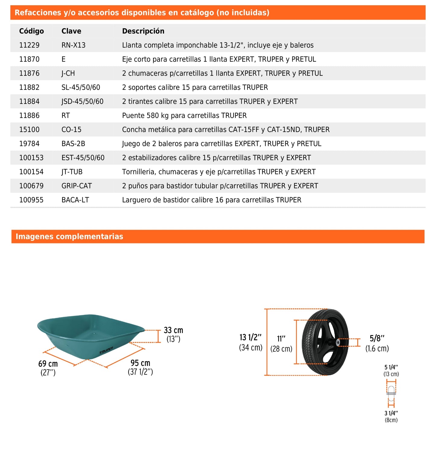 Carretilla Llanta Sólida de 5ft3