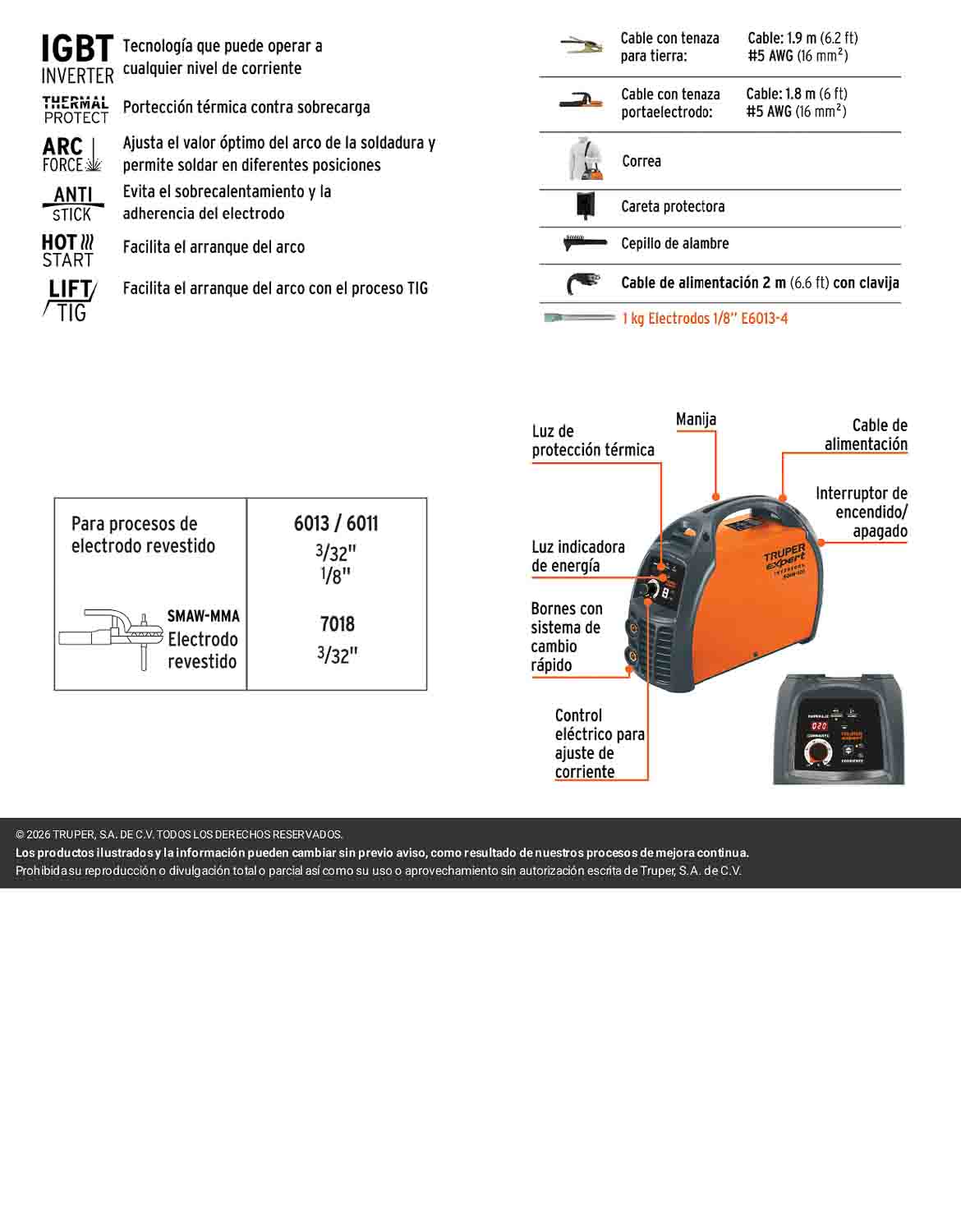 Soldadora inversora 100A de 127V