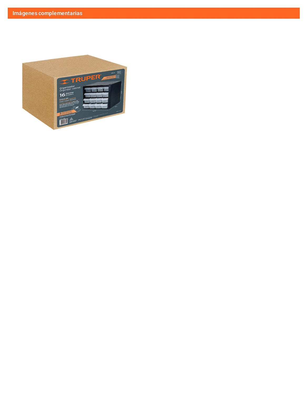 Organizador con 16 gavetas Marco de ABS