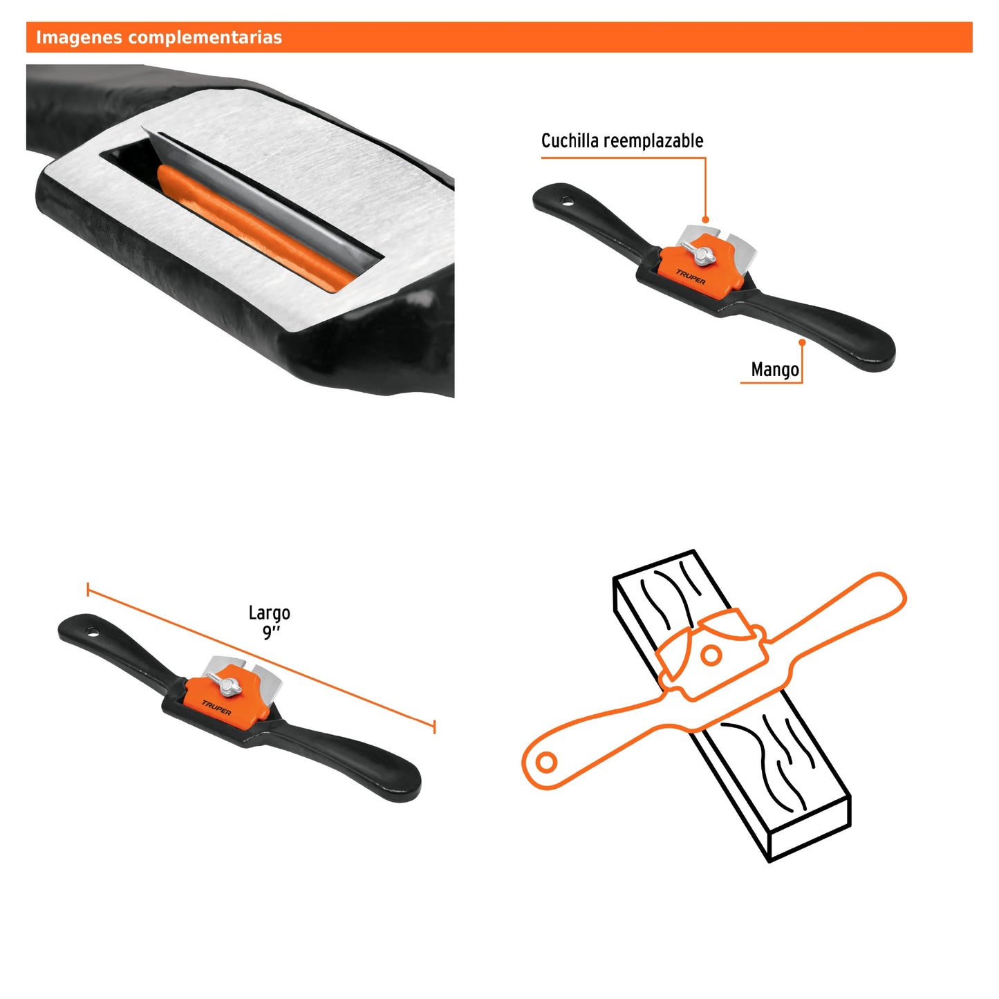 Cepillo Cacho Recto 9"