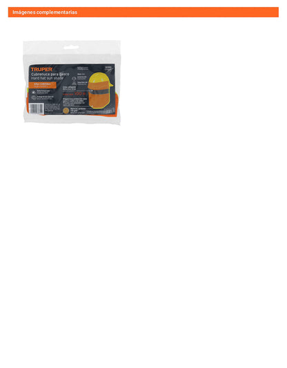 Cubrenuca para Casco Naranja con Cinta Reflejante